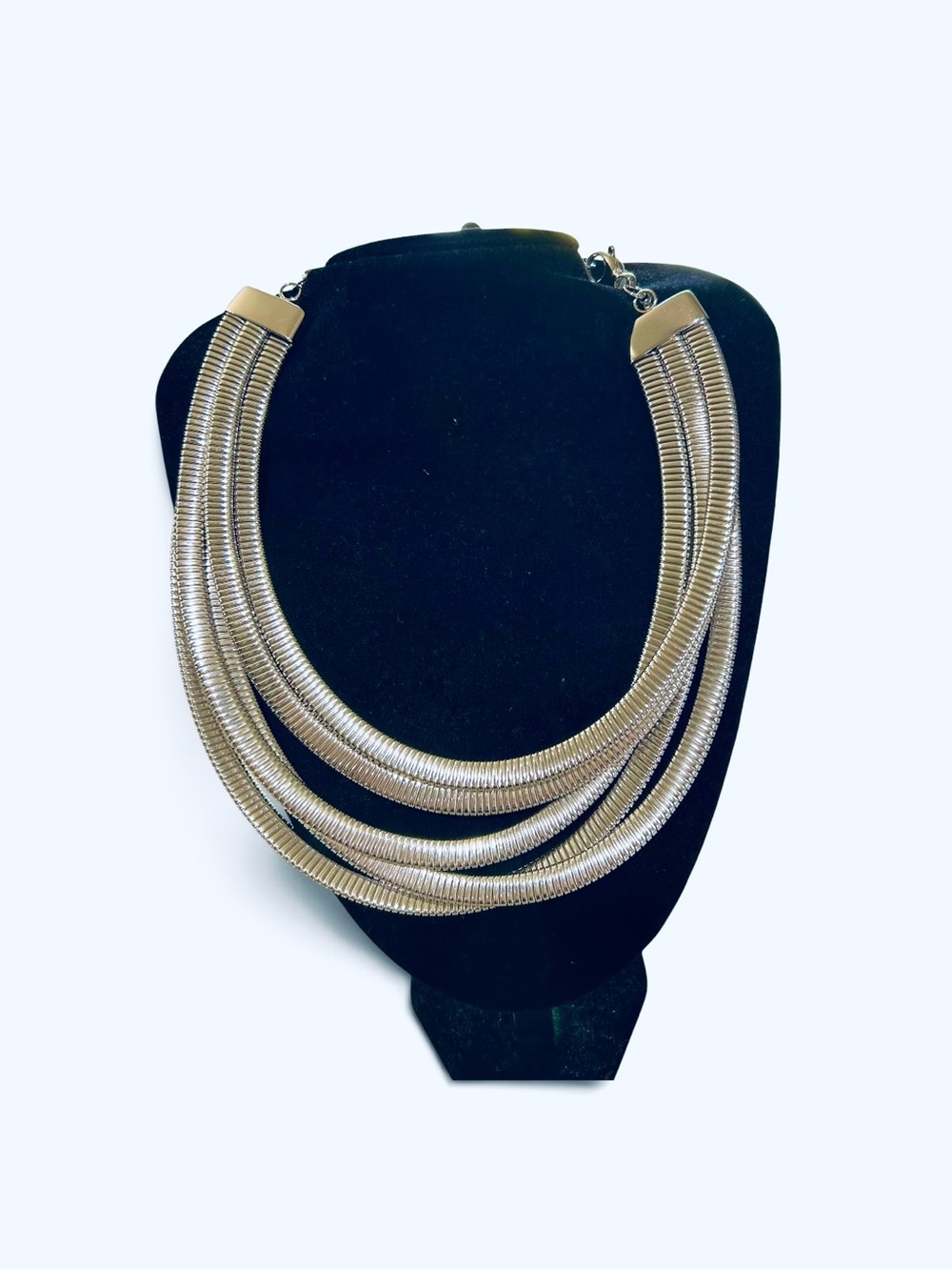 Milor Italy Bronze Marked  Multi-Strand Vintage Bold Necklace